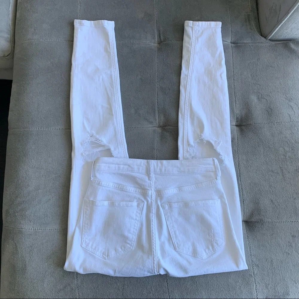 3 For $20 TOPSHOP MOTO White Distressed Jamie Jeans - Picture 2 of 8